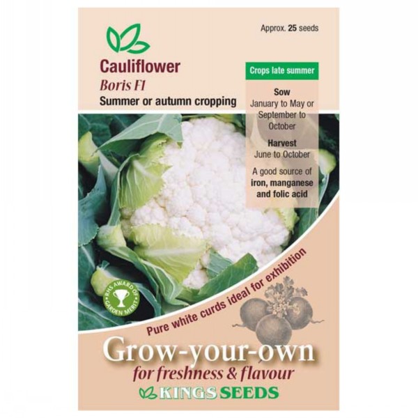 Kings Seeds Cauliflower Boris F1