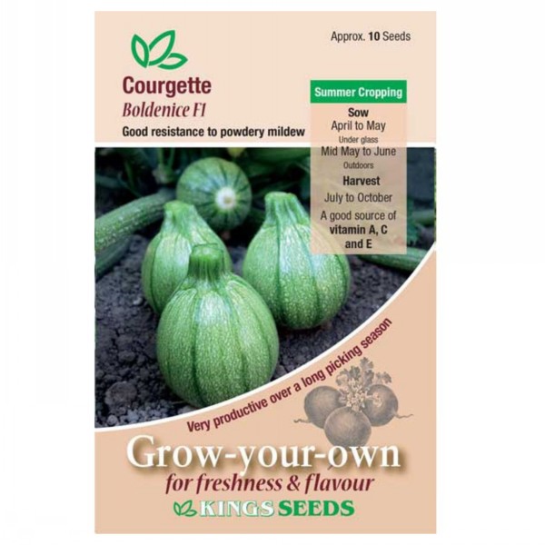 Kings Seeds Courgette Boldenice F1