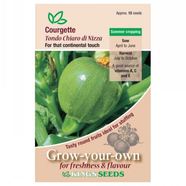 Kings Seeds Courgette Tondo Chiaro di Nizza