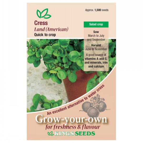 Kings Seeds Cress Land (American)