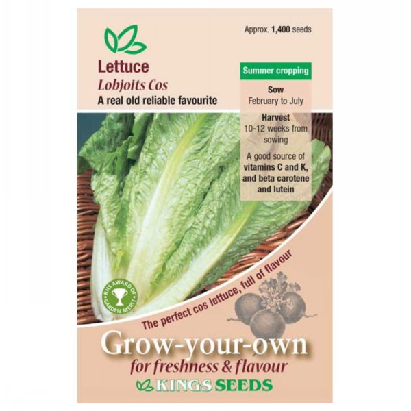 Kings Seeds Lettuce Lobjoits Cos