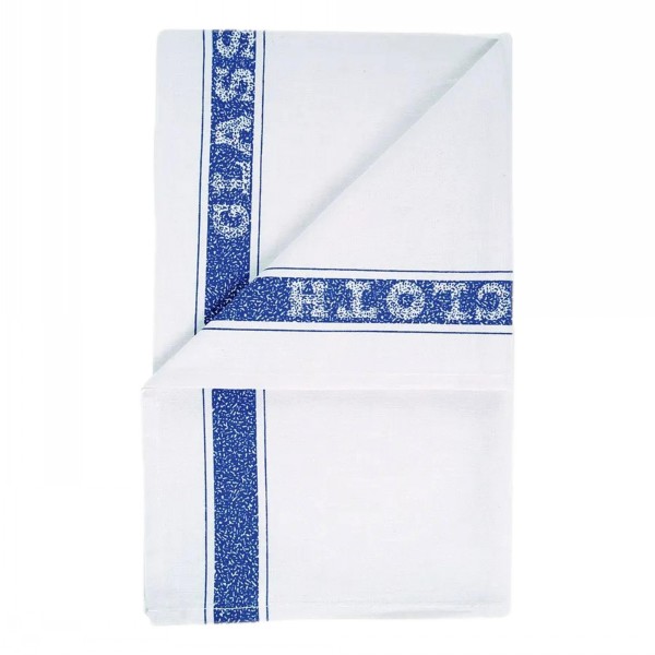 2 Work Cotton Glass Cloth Blue 10 Pack
