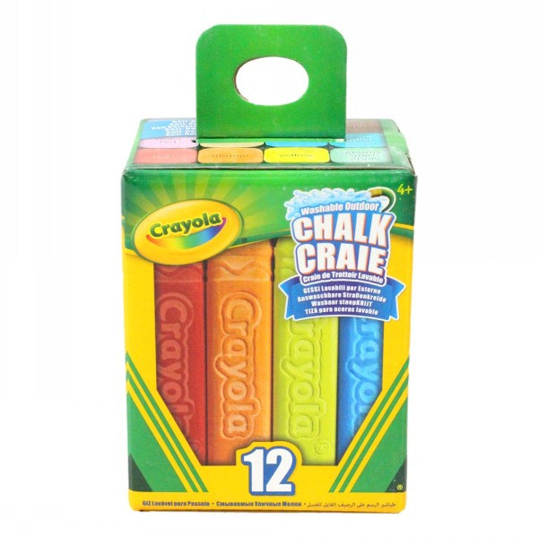 Crayola Outdoor Chalk Sticks 12 Pack Colours