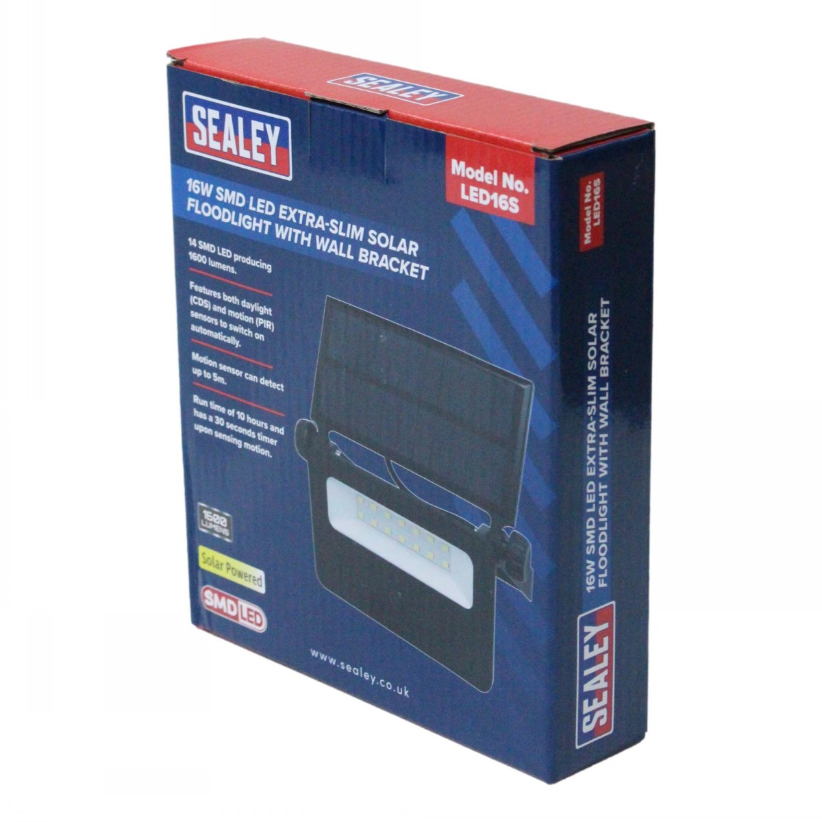 Sealey LED Solar Floodlight Extra Slim 16w 1600lm - Image 2