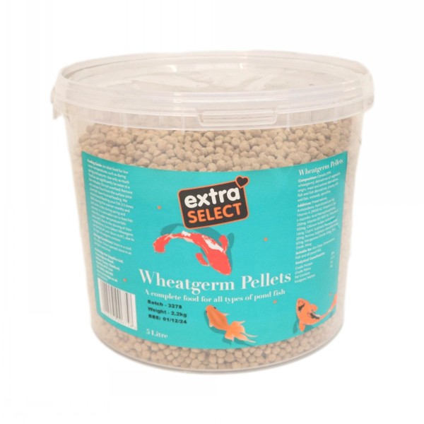 Extra Select Fish Food Wheatgerm Pellets 5L Bucket