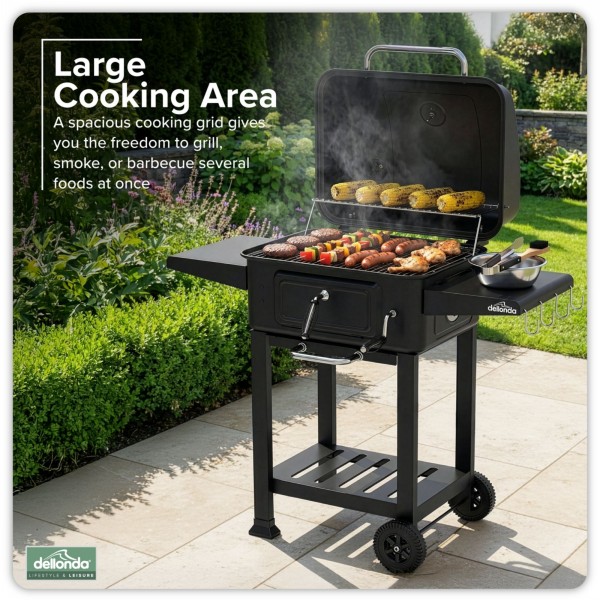 Dellonda BBQ Charcoal Grill Smoker - Image 4