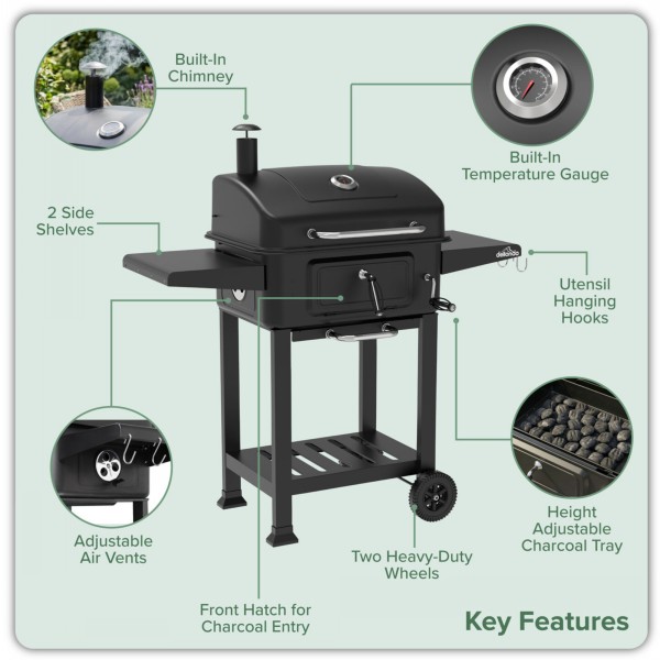 Dellonda BBQ Charcoal Grill Smoker - Image 5