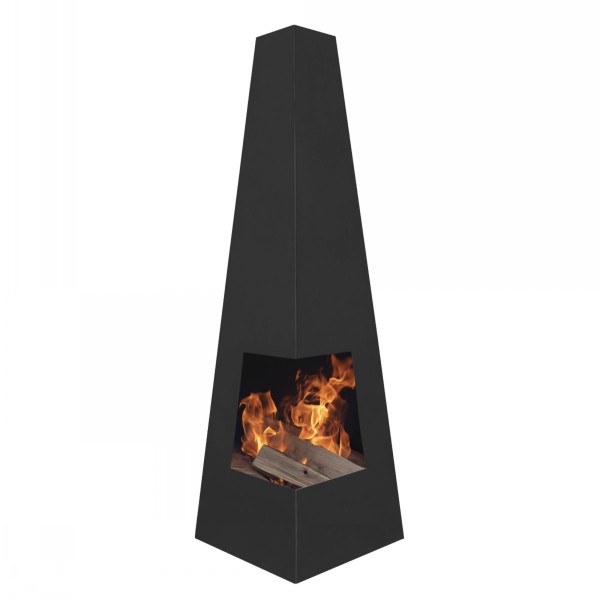 Dellonda Outdoor Wood Burner Heater Black - Image 2