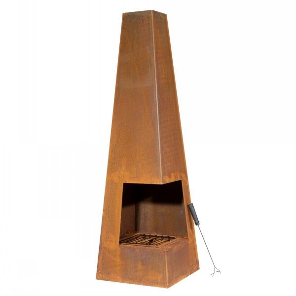 Dellonda Outdoor Wood Burner Heater Corten Steel