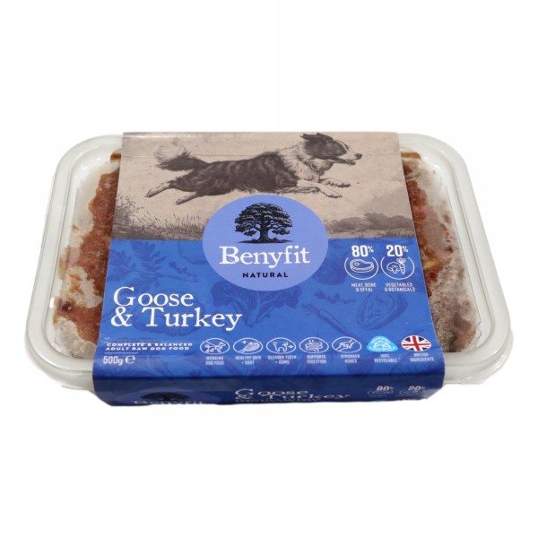 Benyfit Complete Raw Dog Food Goose & Turkey 500g