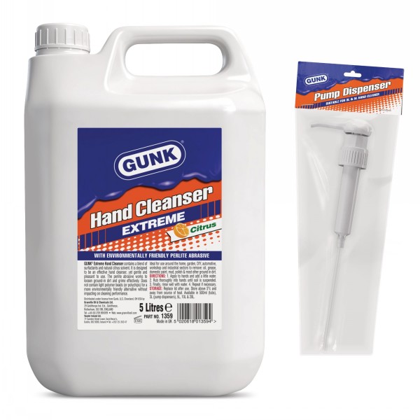 GUNK Extreme Hand Cleaner Citrus 5 Litre Pump Top