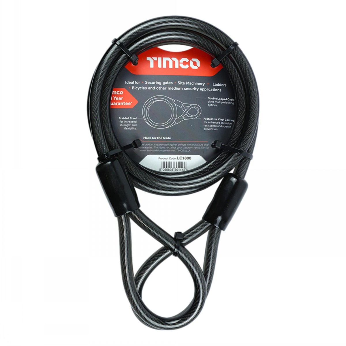 Timco Looped Security Cable 1800mm - Image 2