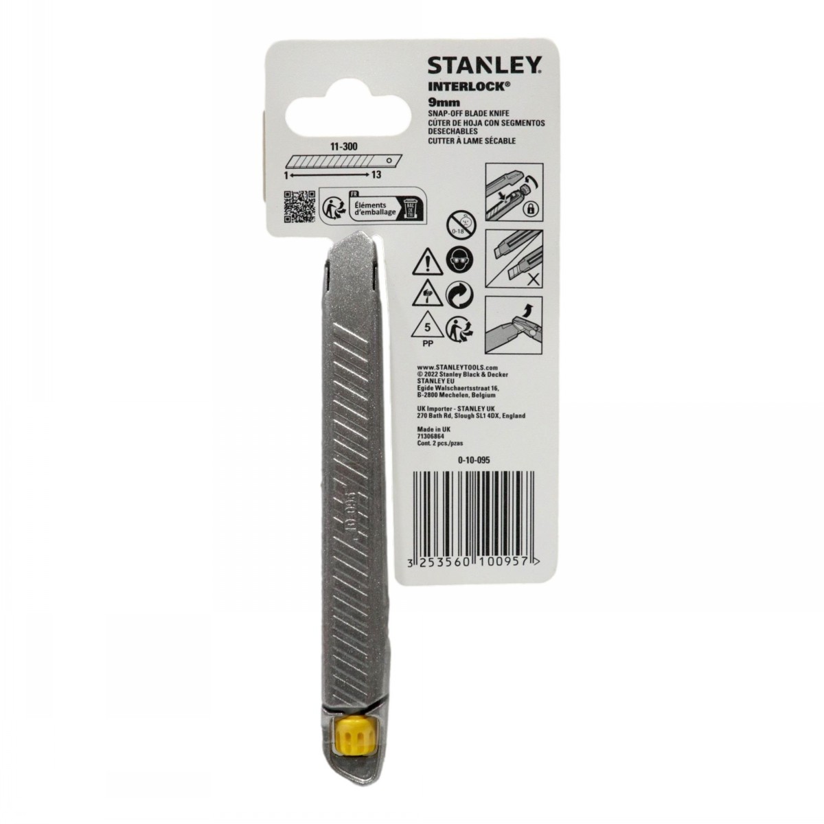 Stanley Snap Off Blade Knife 9mm Interlock - Image 2