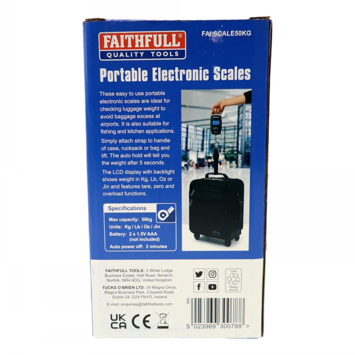 Faithfull Portable Scales 0 - 50kg - Image 3
