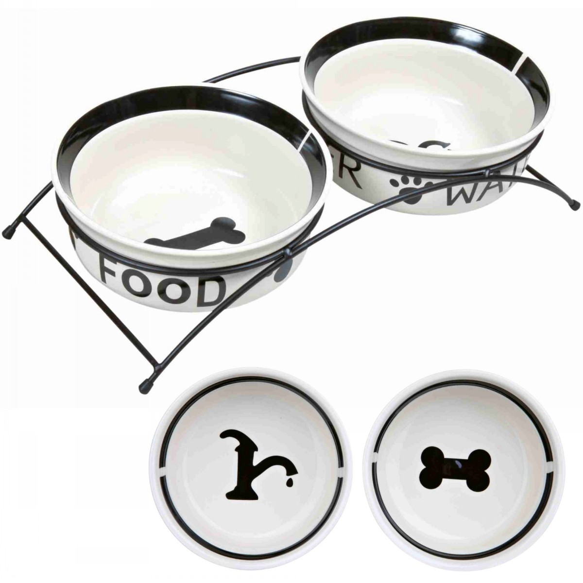 Trixie Eat On Feet Ceramic Bowl Set.