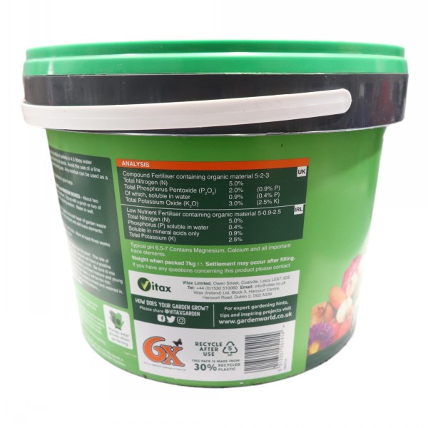 Vitax 6X Chicken Manure Fertiliser Bucket 7kg - Image 2