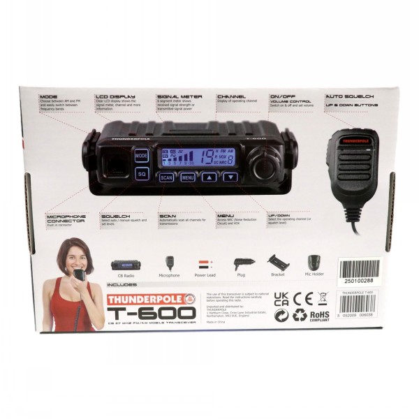 CB Radio Thunderpole T-600 AM/FM 12v - Image 2