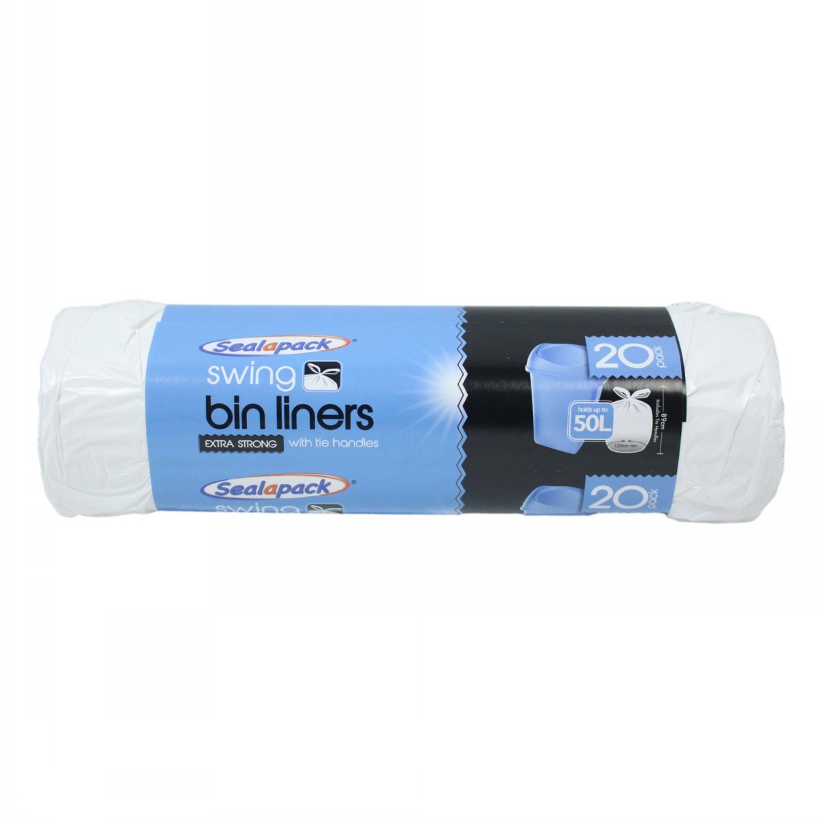 Sealapack Swing Bin Liners With Tie Handles 50L 20 Pack - Image 2