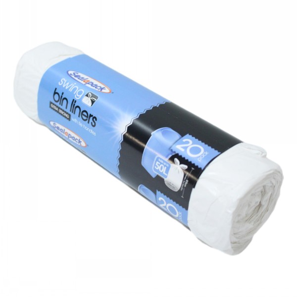 Sealapack Swing Bin Liners With Tie Handles 50L 20 Pack