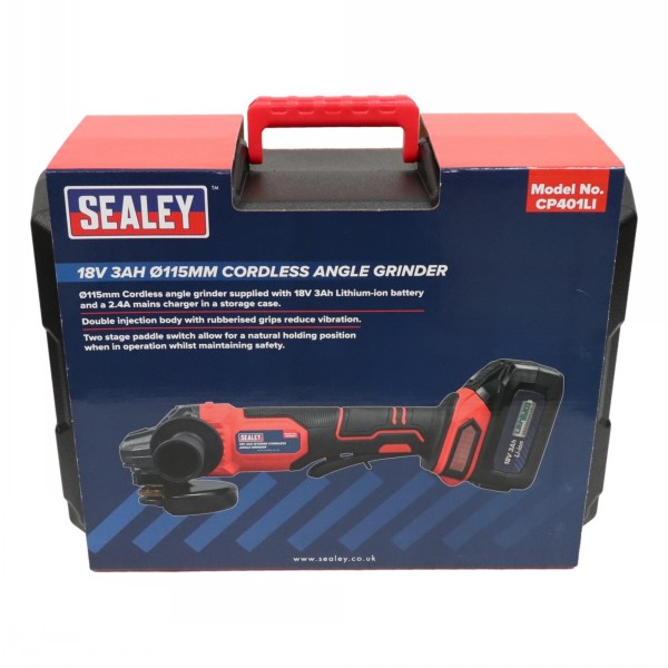 Sealey 18v Cordless Angle Grinder Battery & Charger