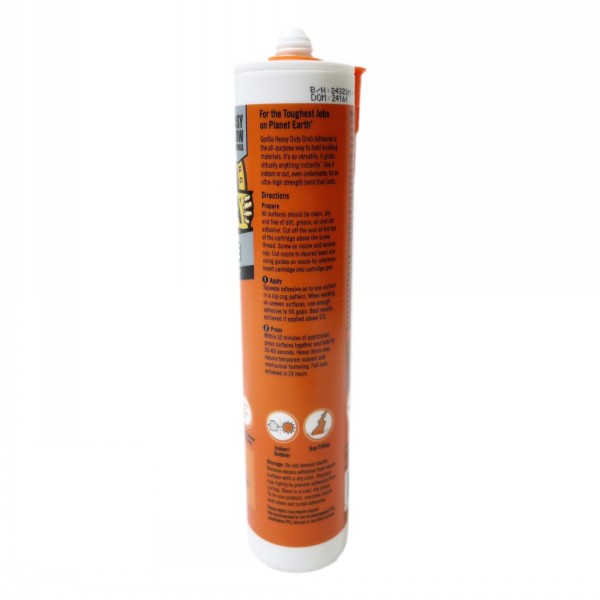 Gorilla Heavy Duty Grab Adhesive White 290ml - Image 2